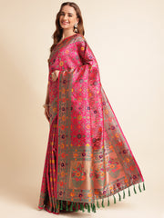 Pink Color Banarasi Silk Saree (Harrier-Pink-sd_at)